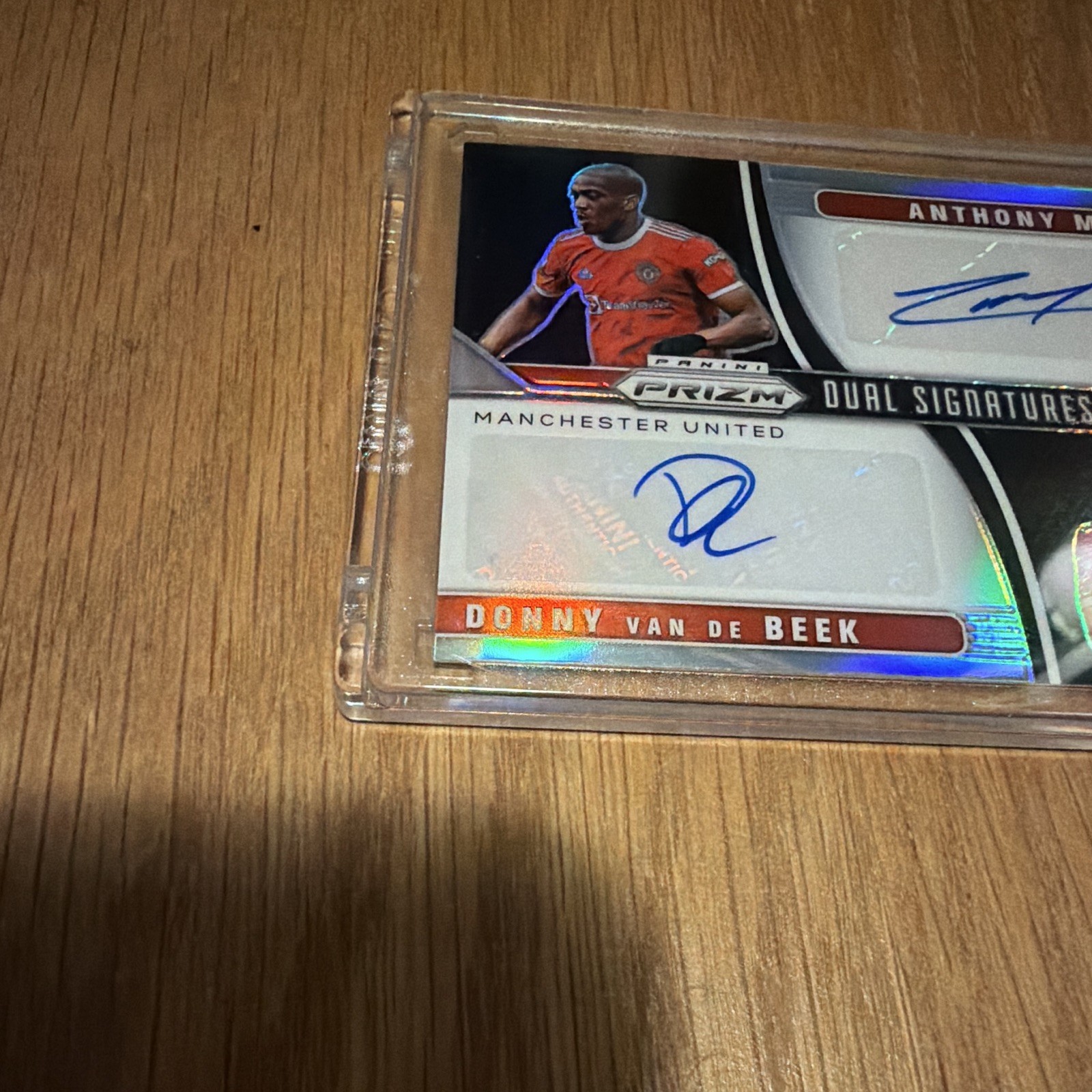 Anthony Martial Van de Beek Dual Auto Black Prizm 1/1 Manchester United 21/22 view 4