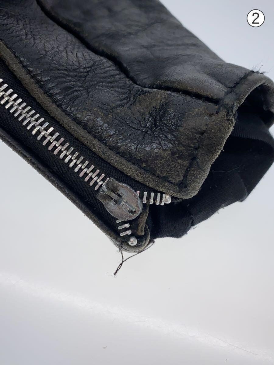 Black Solid Leather Schott Perfecto Double Riders… - image 7