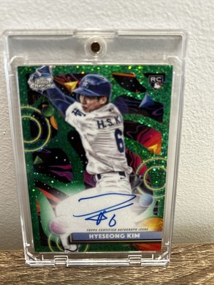 2025 Topps Cosmic Chrome Hyeseong Kim Green Space Dust Refractor 55/75 (AU, RC)