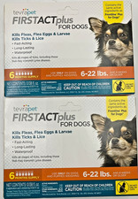 2 Pack 6 Count Each - Tevrapet FirstAct Plus for Dogs 6 - 22 Pounds 6 Dose