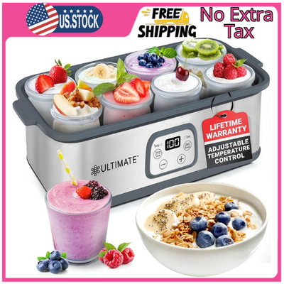 Ultimate Probiotic Yogurt Maker with Adjustable Time & Temp Control - Make