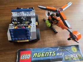 Lego 8969 Agents 4-Wheeling Pursuit 98% complete All Mini Figures - Missing Gate