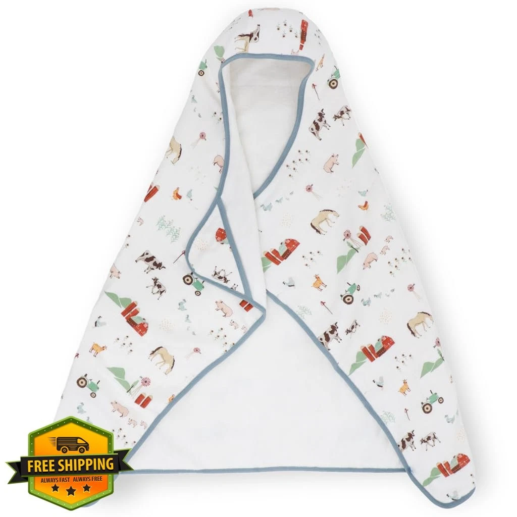 Little Unicorn Hooded Bath Towel Baby Toddler Farmyard
Opens in a new window or tab