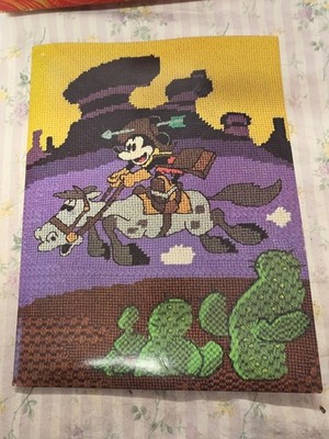 Vintage Disney's Two Guns Mickey School Folder Two Inside Pockets 12x9.5 inches
