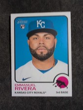 2022 Topps Heritage #192 Emmanuel Rivera Rookie Kansas City Royals Baseball Card. rookie card picture