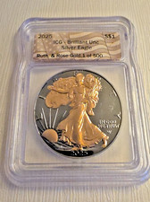 2025 W Silver Eagle ICG Ruthenium & Rose Gold 1/500