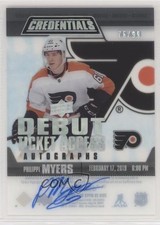 2019-20 Credentials Debut Ticket Access Acetate 76/99 Philippe Myers Auto 0qd