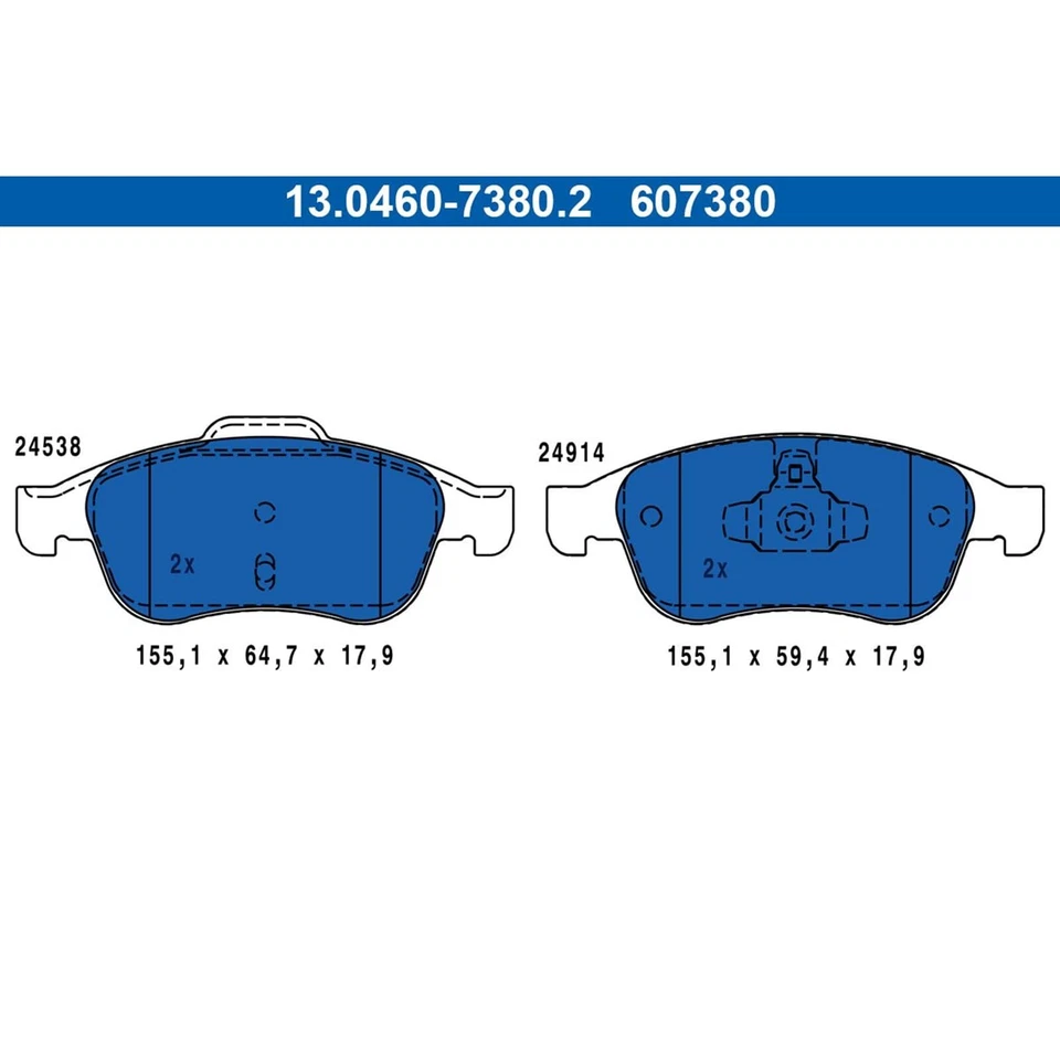 ATE BREMSSCHEIBEN 280mm + BELÄGE VORNE passend für DACIA DUSTER 1 2 HS HM - Bild 3 von 4