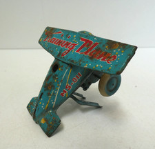 VINTAGE TRAINING PLANE MS-011 WIND-UP CLOCKWORK TIN LITHO CHINA TOY
