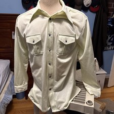 Vtg 70s Shirt Polyester Kings Road Sears Disco Hippie Mens Large Nice 