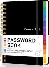 Password Book with Alphabetical Tabs, Password Keeper Book for Seniors, 5.8" ...