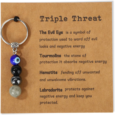 Evil Eye Keychain Crystal Keychain, Good Luck Keychains Evil Eye Key Chain with