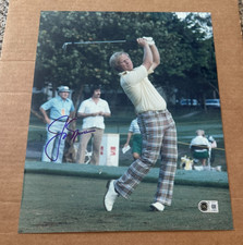 JACK NICKLAUS SIGNED 11X14 PGA GOLF PHOTO BECKETT BAS FULL LETTER