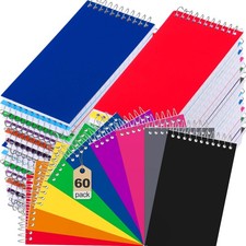 Leelosp 60 Pcs Small Spiral Notebooks 3'' x 5'' Mini Memo Spiral Notepads Pocket