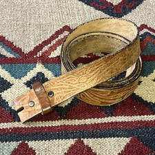 Vintage 70s Handtooled Brown Leather Western Belt Mens 42-44