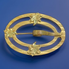 READ Antique Victorian Buckle Sash Brooch Pin
