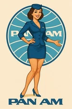 Retro Style Pan Am 12 Inches Sign Top Quality Sign