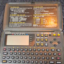 Casio Digital Diary SF-4300 PDA Organizer Cover, Calendar, World Time Untested
