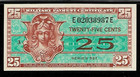 US Military Payment Certificate 25 Cents PMG 64 EPQ UNC P#S843-1 Series 521 — photo 3