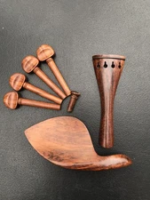 Voila Snakewood  Parts Accessories Set  Pegs/ Endpin/Tailpiece/Chinrest