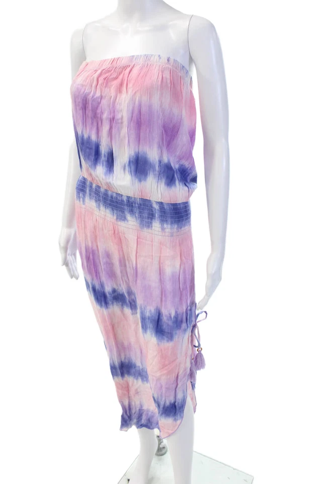 Vestido maxi de verão feminino Becca by Rebecca Virtue rosa sem mangas viscose tamanho P - Imagem 2 de 4