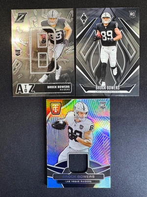 (3) Brock Bowers 2024 Totally Certified RC Patch #d 78/149 Zenith A to Z Phoenix