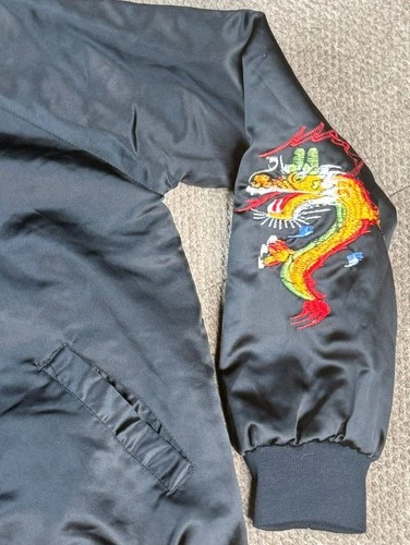 Far East Tour Okinawa Japan Vtg Spark Zipper Tip Embroidered Jacket Size XL image 3