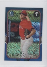 2015 Bowman The Farm's Finest Chrome Mini Shimmer Refractor Blue Aaron Nola b8l