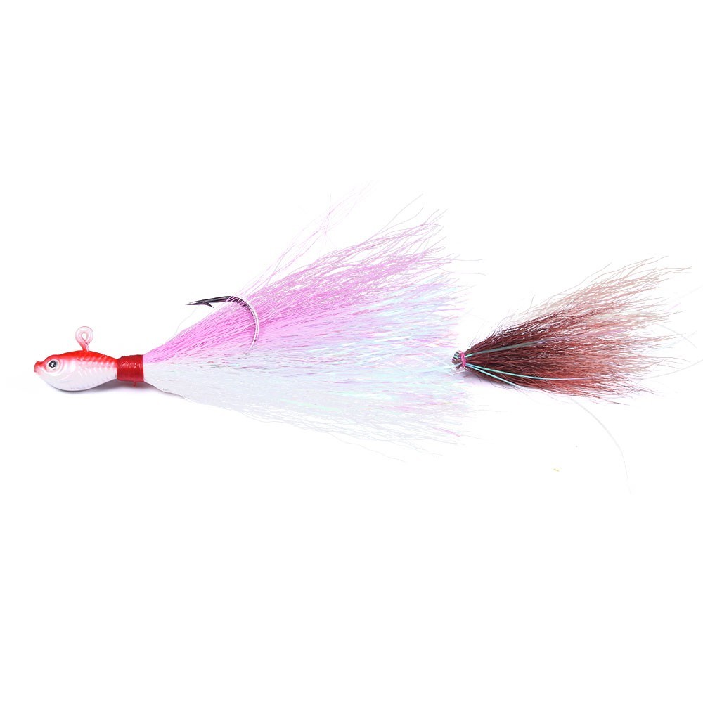108PCS/Set Bucktail Feather Jigs 14g Bait Saltwater Lures Bass Fishing Tackle - Image 14