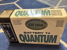 VTG Quantum Battery 1 UNTESTED Vintage Battery  Case Clip  A/C Charger