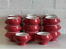 20 Stück Suppen Terrine Löwenkopf Suppentasse Rot