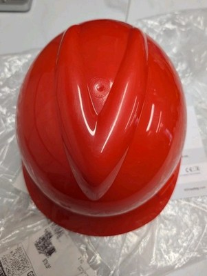 MSA V-Gard Schutzhelm rot Schutzhelm EN397 belüftet Gurt neu versiegelt im Beutel