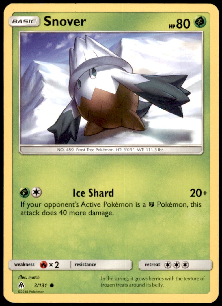 Pokemon - Snover #3/131 - SM - Forbidden Light Common