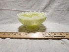 Vintage Fenton Art Glass Candle Bowl 70s Large Logo Black Light Reactive GLOWS!!