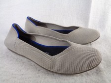 Rothy  s The Flat Slip Ons Rounded Toe Shoes Womens US 6 Gray Knit Preppy