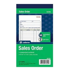 Organized Carbonless Sales Order Books, 50 Forms per Book, 3-Pack for Efficiency