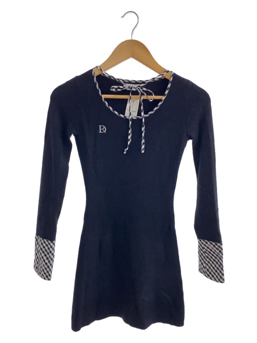 Darich Black Rayon Ribbon Knit Mini Dress Free Size 112444019