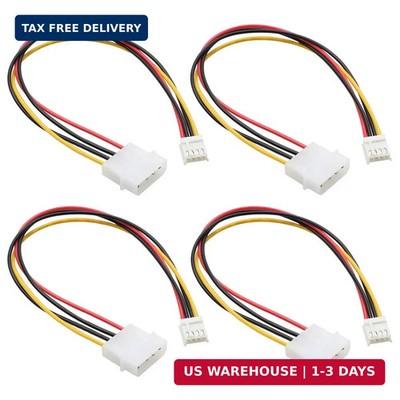4 Pack Molex to Floppy Adapter 4 Pin IDE to 4P FDD Hard Drive Power Supply Cable