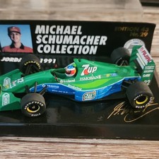 Michael Schumacher Collection 1:43 1991 Jordan F1 Schumacher w/ Case/Stand