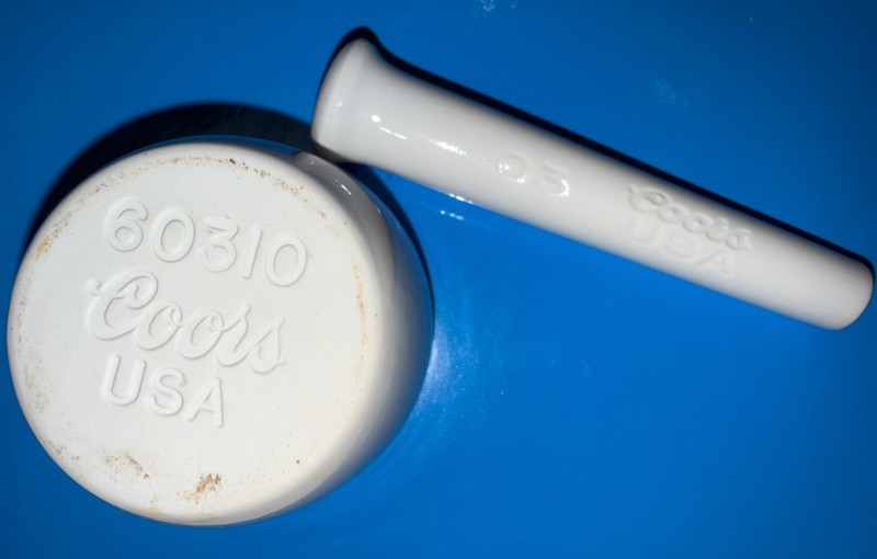 Vintage Coors USA 60310 Mortar And 03 Pestle White CERAMIC