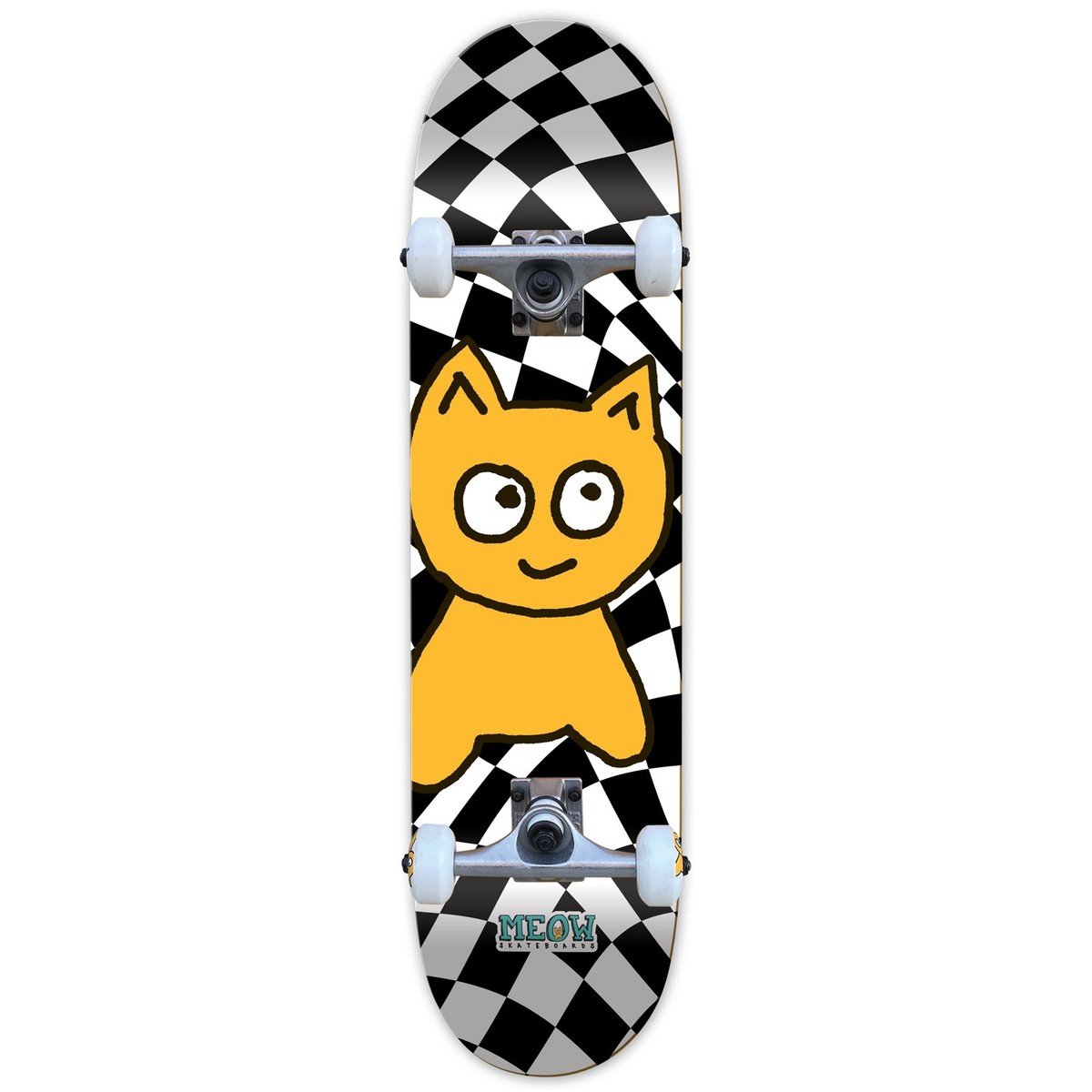 Meow Skateboard Complete Big Cat Checker Twist 7.75