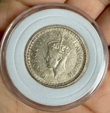 1945 BRITISH - INDIA King GEORGE VI 1945 ONE RUPEE, 0.500 SILVER Bombay mint