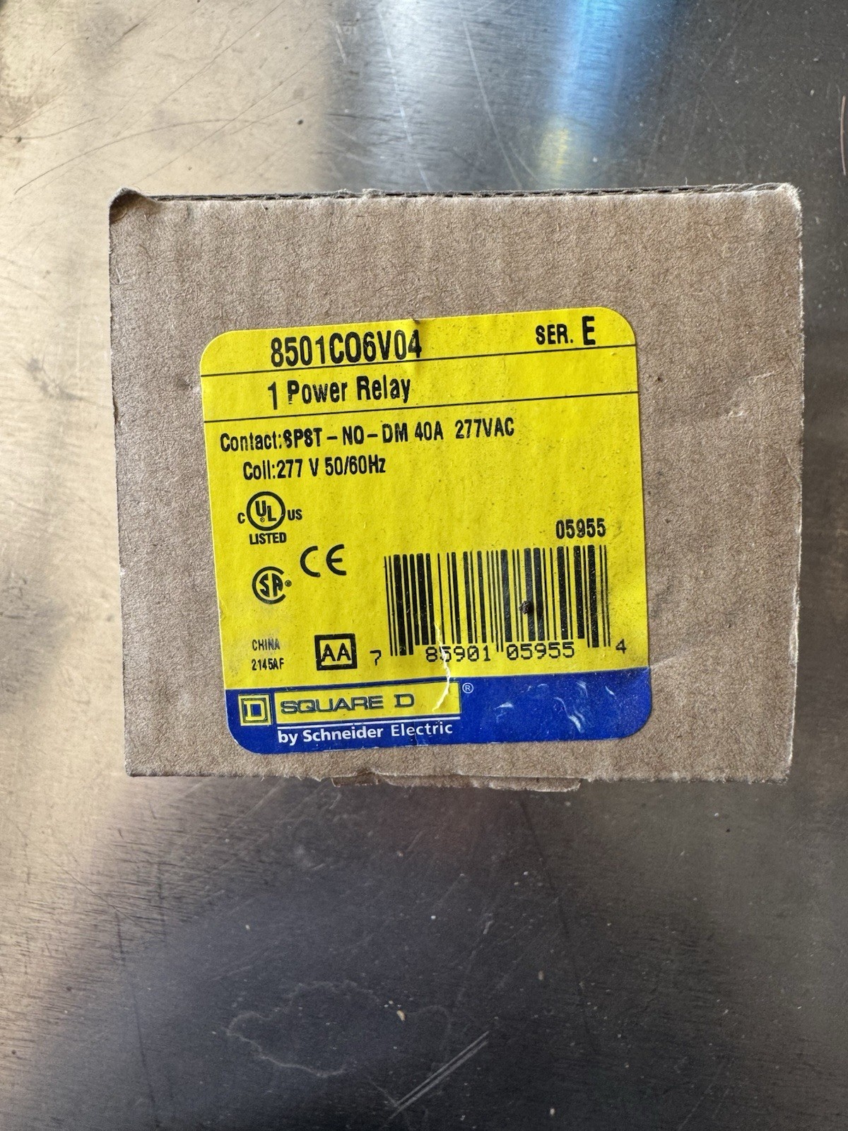 Square D 8501-CO6V04 General Purpose Power Relay, Series E 40A 277V 50/60Hz GB2