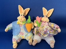 Vtg Easter Bunnies Russ Berrie Kathleen Kelly Critter Factory Boris Bridgette 5  