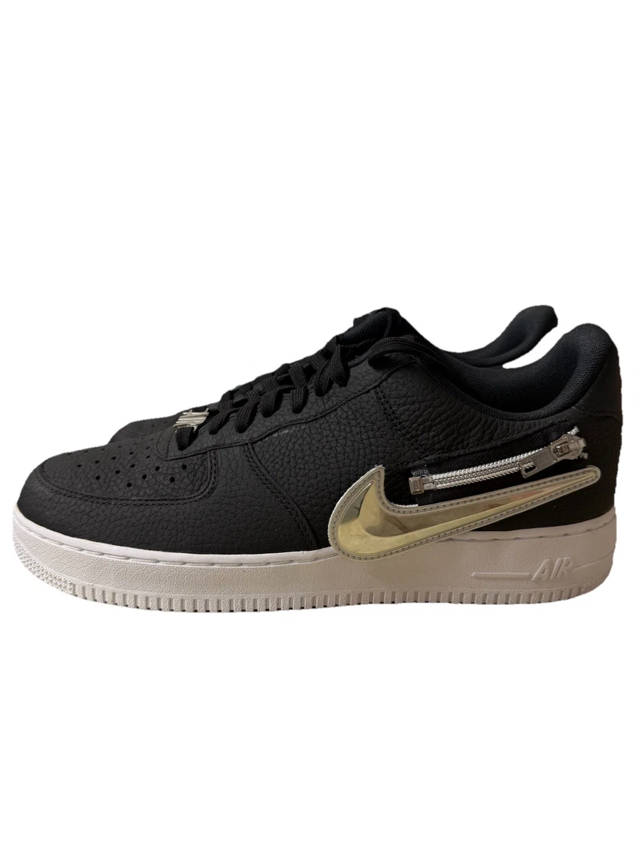 Nike Air Force 1 '07 Premium Black White Metallic Dark Grey for