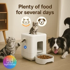Smart WiFi Pet Feeder 2L Automatic Cat Dog Feeder App Control Food Dispenser.