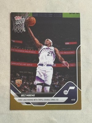 2026 Topps Now NBA Triple-Double Gold Bez Mbeng Rookie RC /50 #251 Jazz