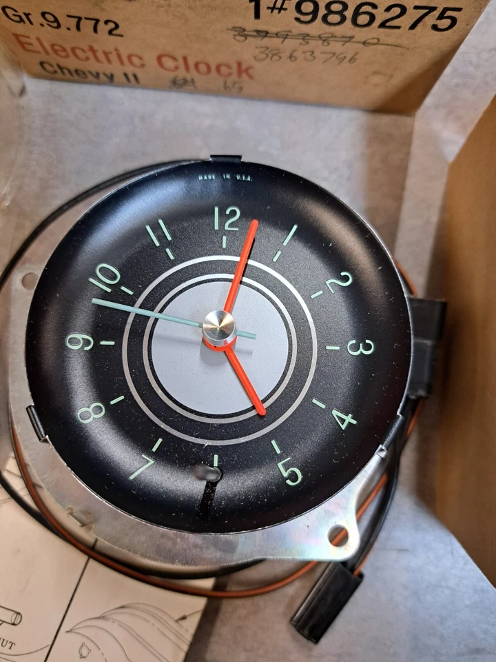 Reloj Chevrolet 1965 Nova Chevy II con perilla nueva 14053344 OEM NOS 986275 Foto 2 de 4