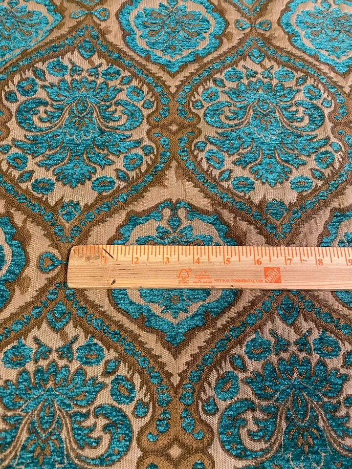 Chenille Upholstery Marina Morocco Damask Drapery home fabric by yard 54" Wide - Image 2 of 3