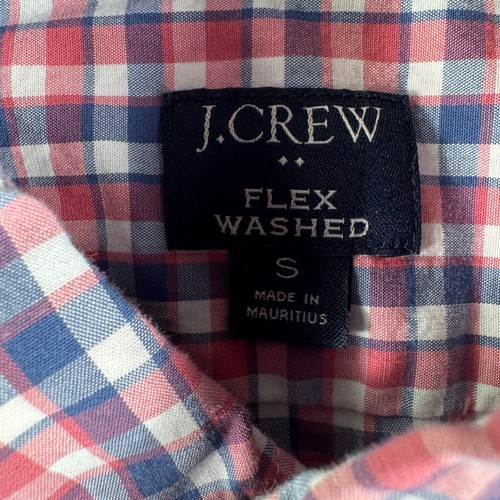 J Crew Shirt Men S Gingham Check Plaid Preppy Slim Flex Washed Picnic Plaid - Picture 10 of 11